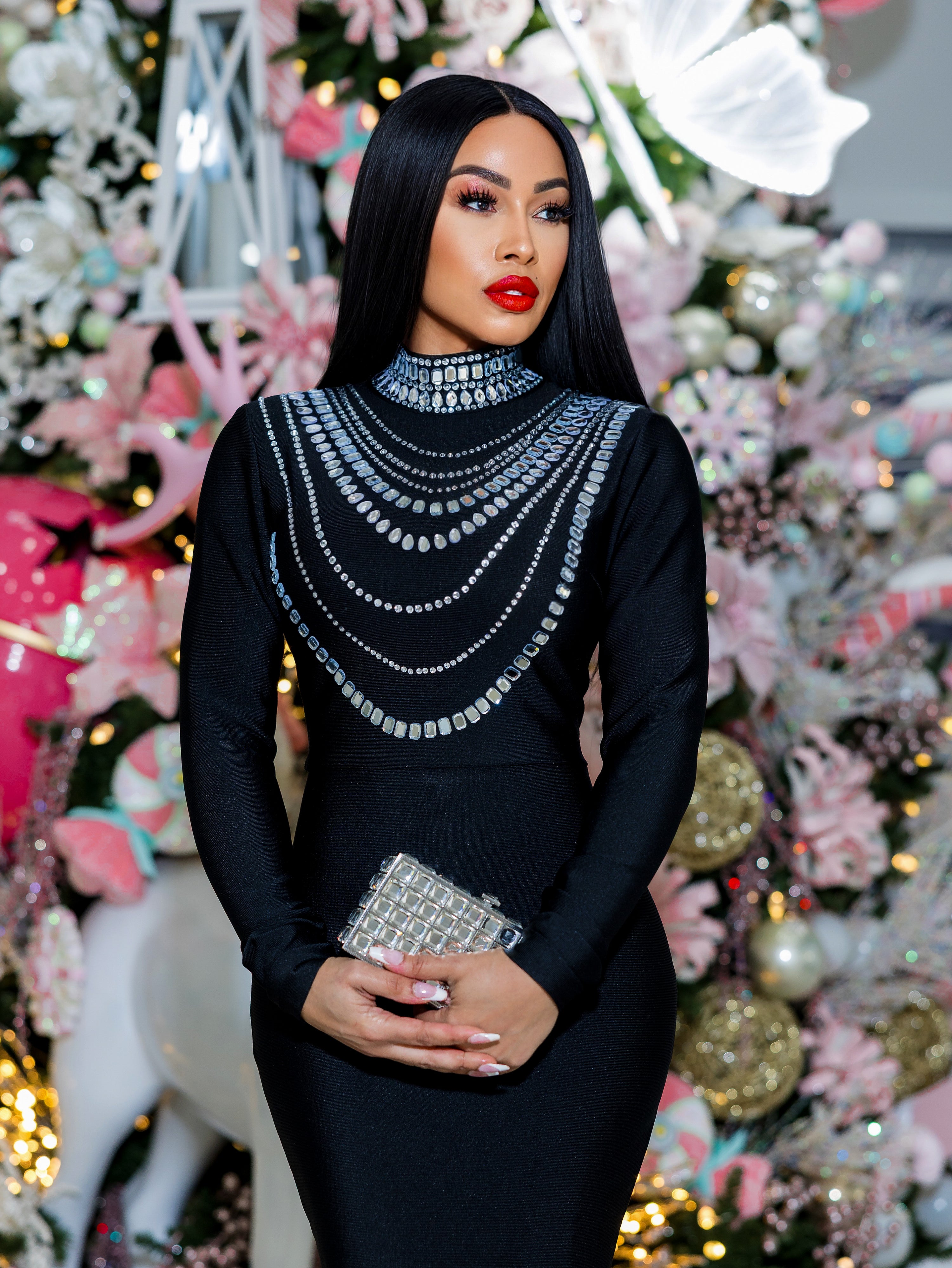 “Class Act” Crystal Bandage Dress