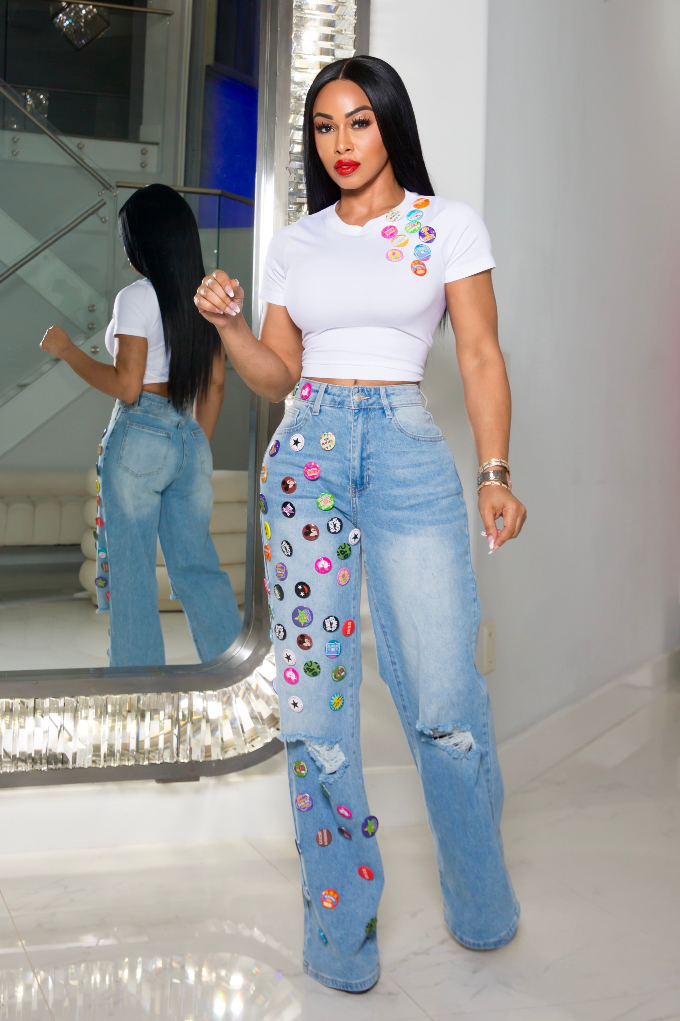 "Positive Affirmations" Stretch Tee
