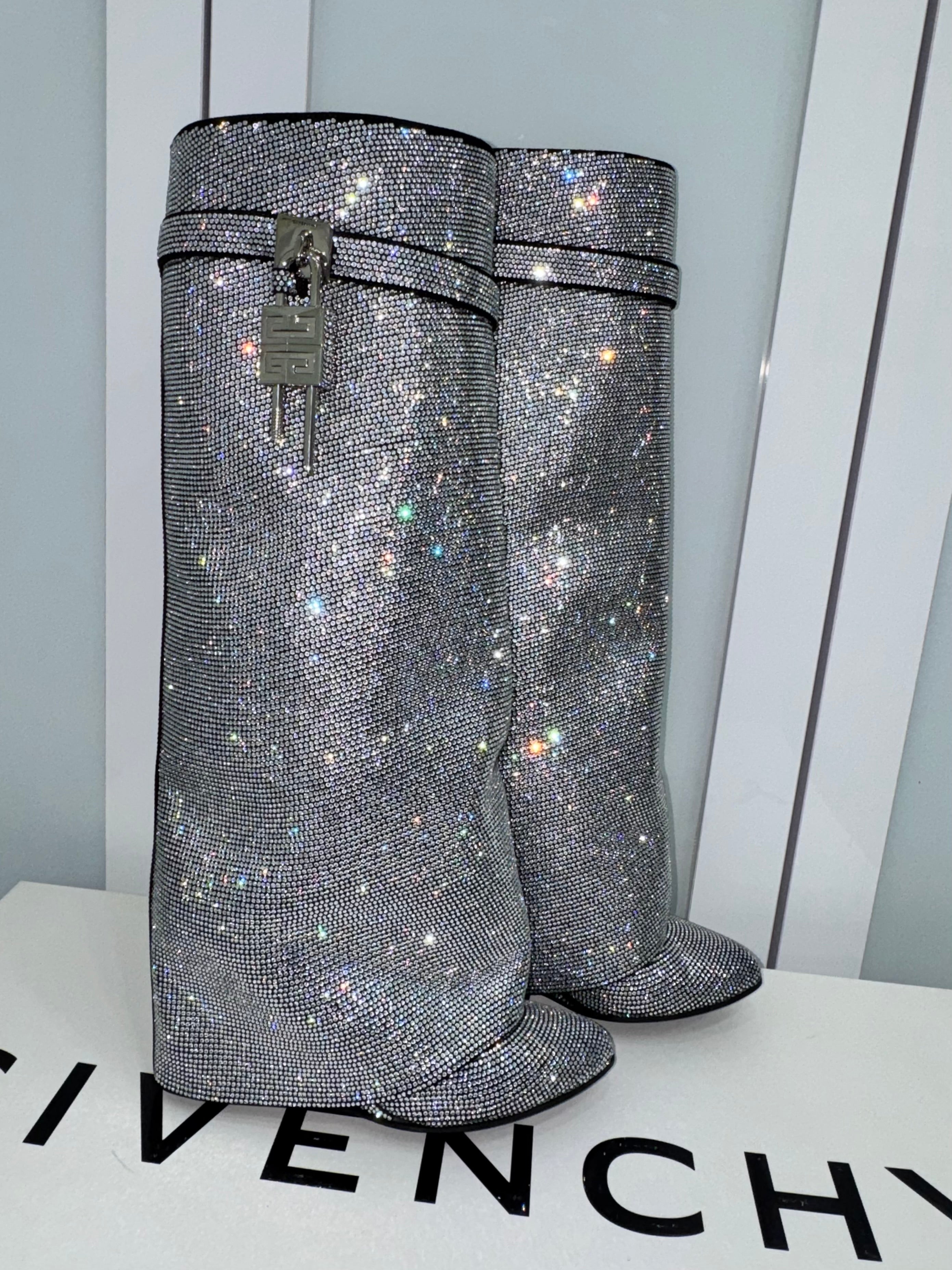 Givenchy Crystal Shark Lock Boots ($4,900)
