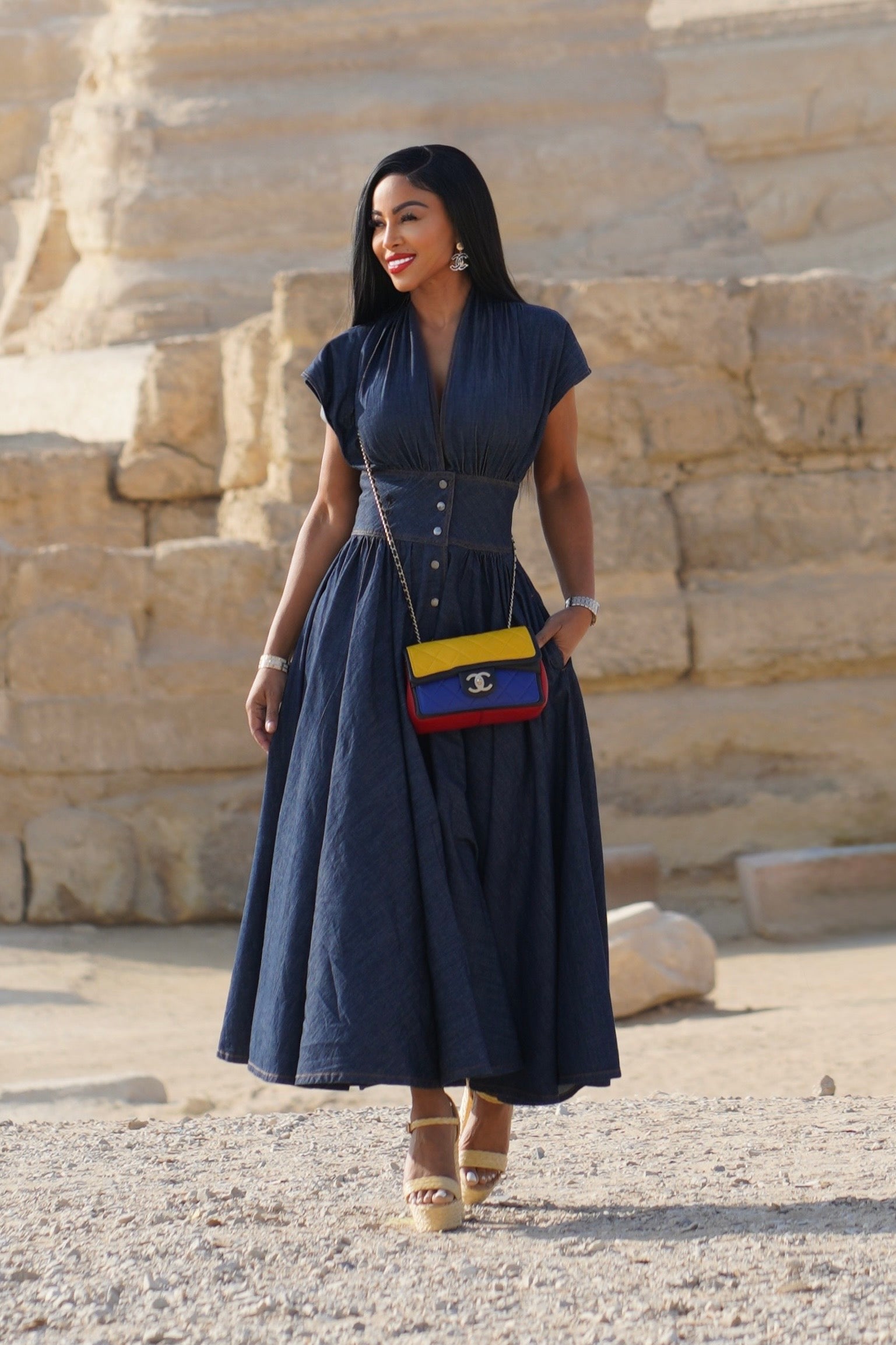 "Cairo" Denim Dress