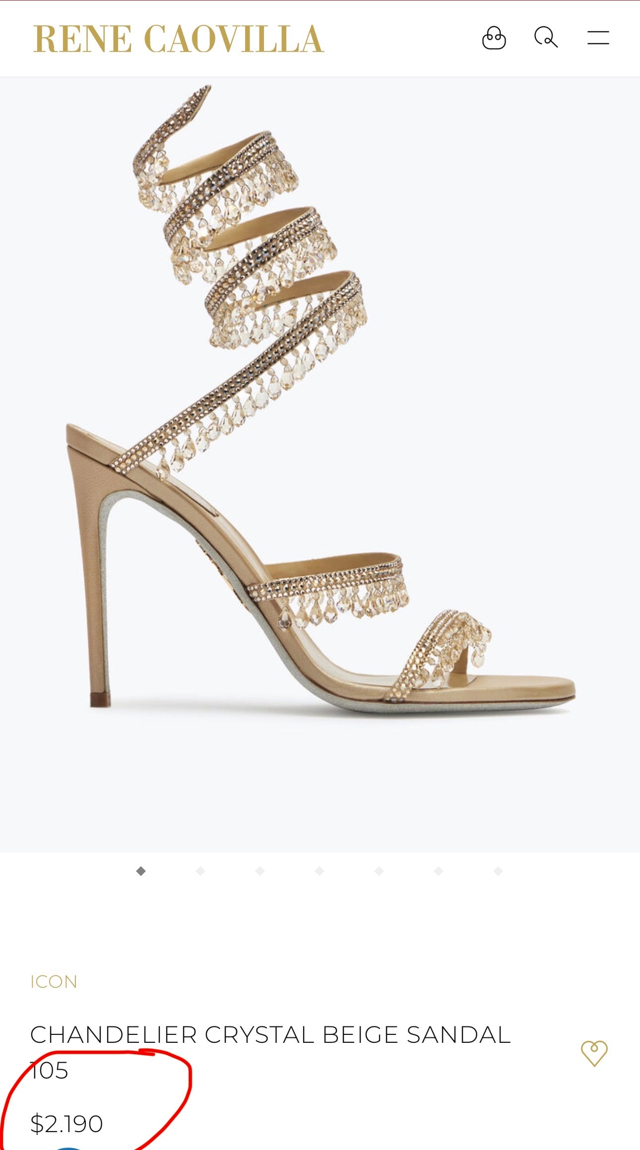 Rene Caovilla Chandelier Sandals ($2190)