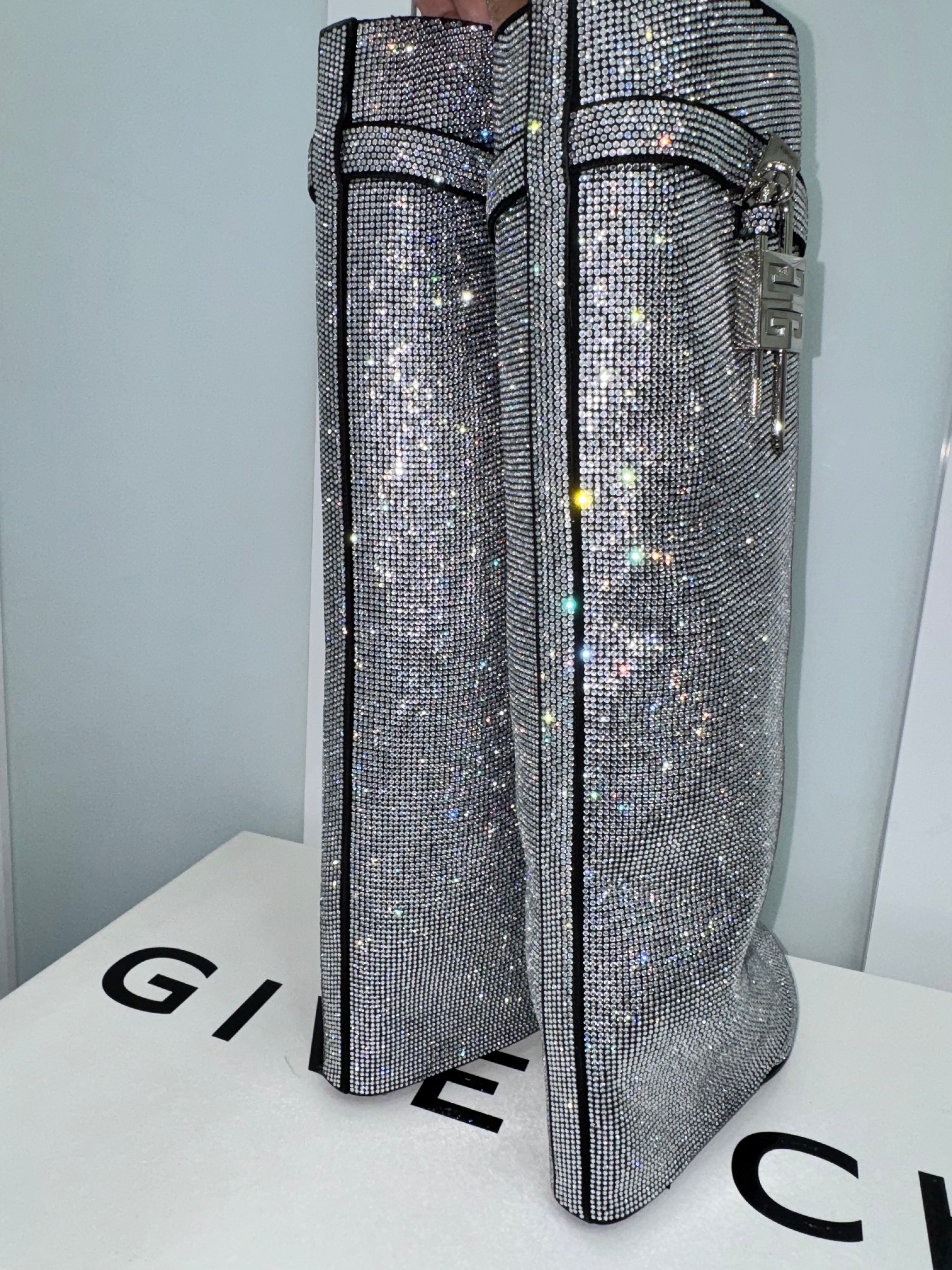 Givenchy Crystal Shark Lock Boots ($4,900)