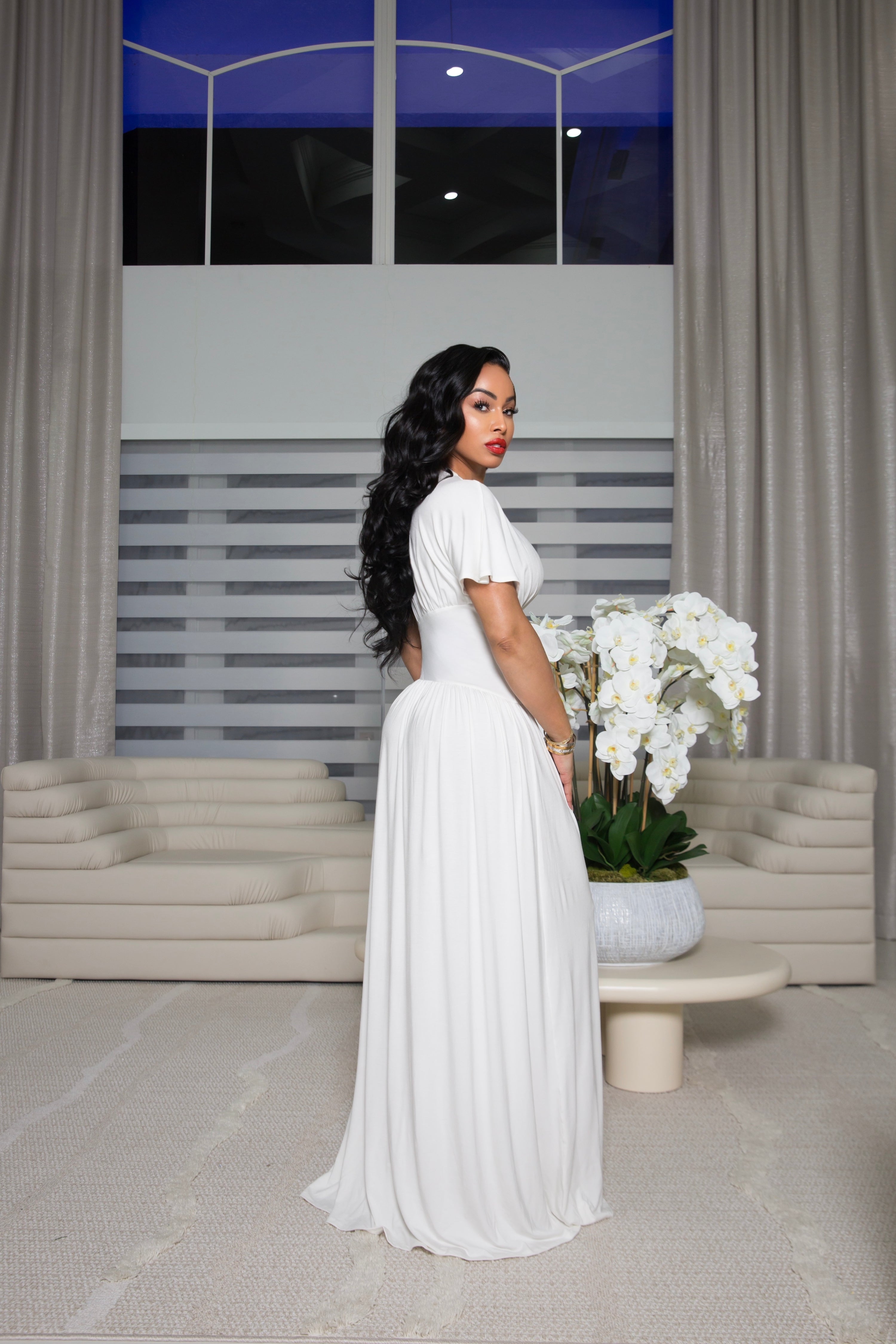 "Purity” Asymmetric Dress