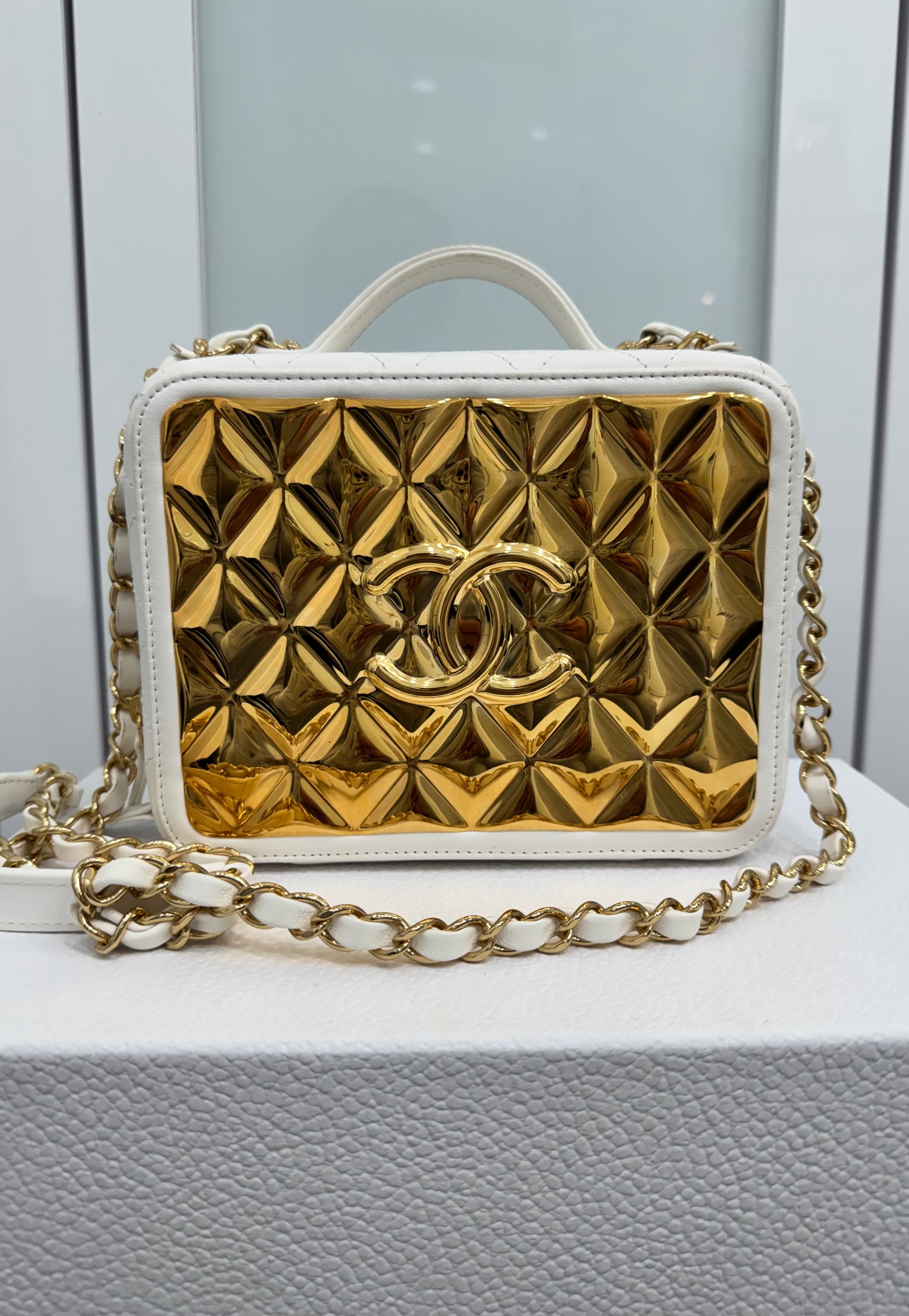 Chanel Golden Plate Vanity Bag