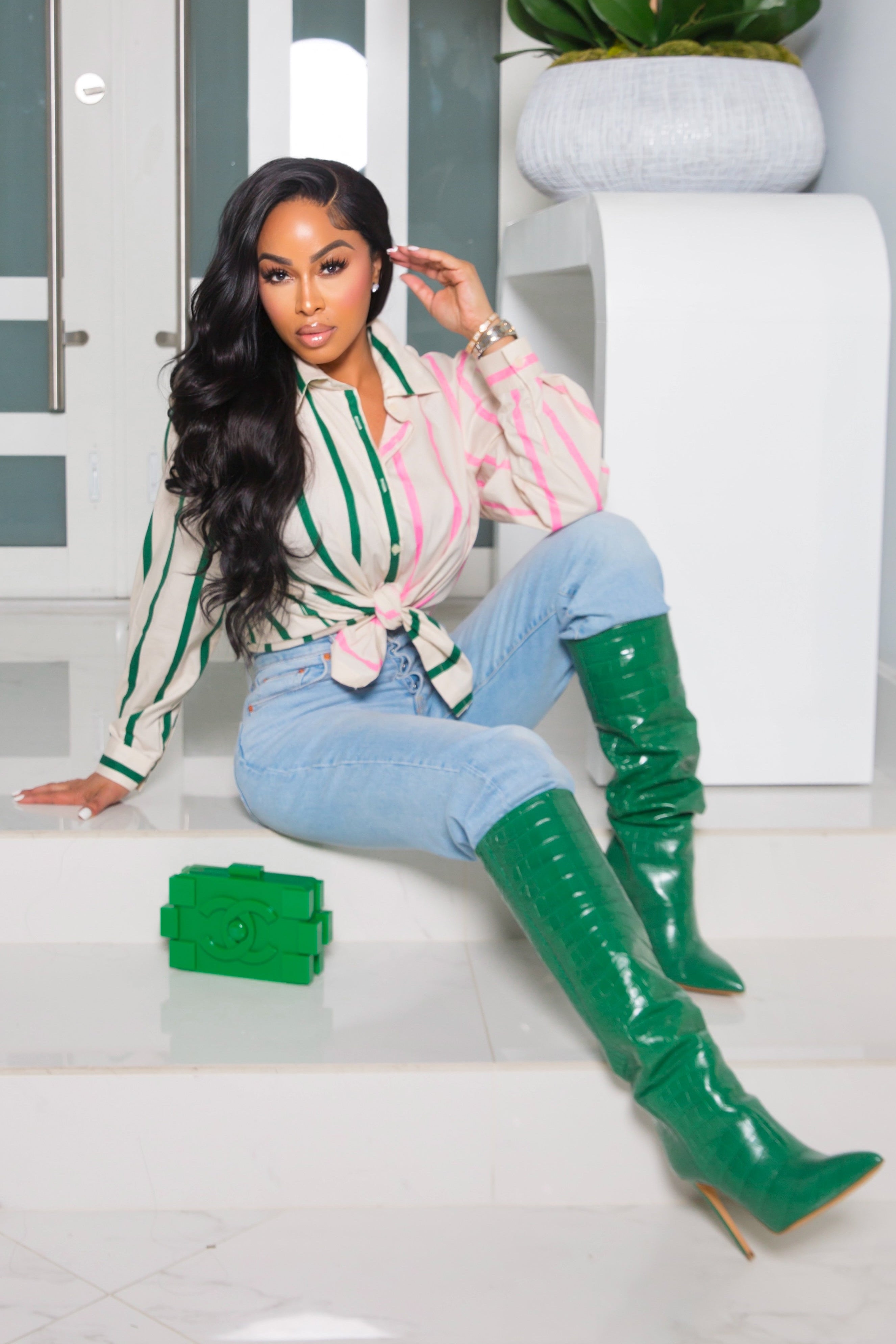 "Pretty Girl" Blouse (S-XL) 🩷💚