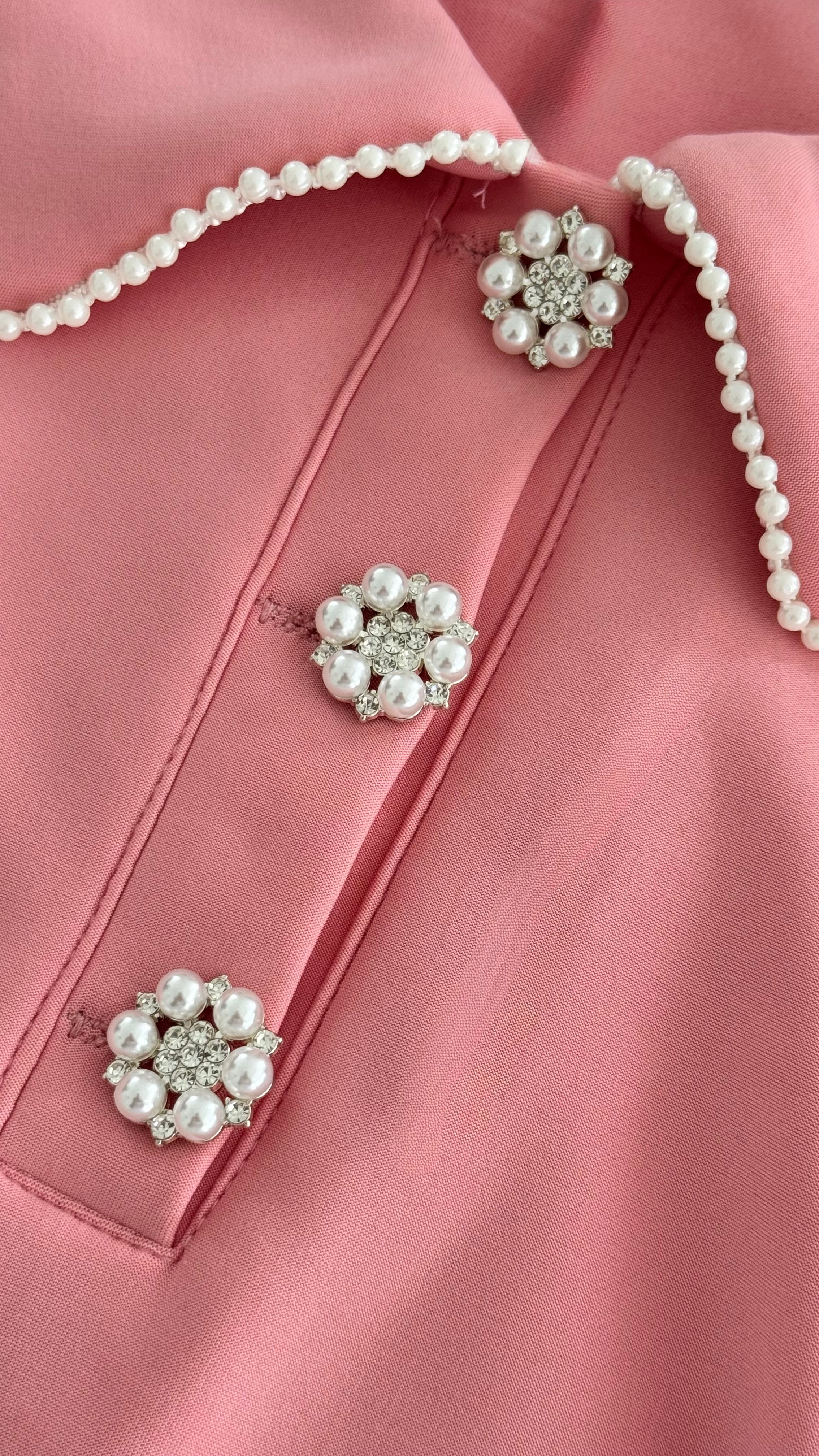 "Match Point" Pearl Embellished Dress