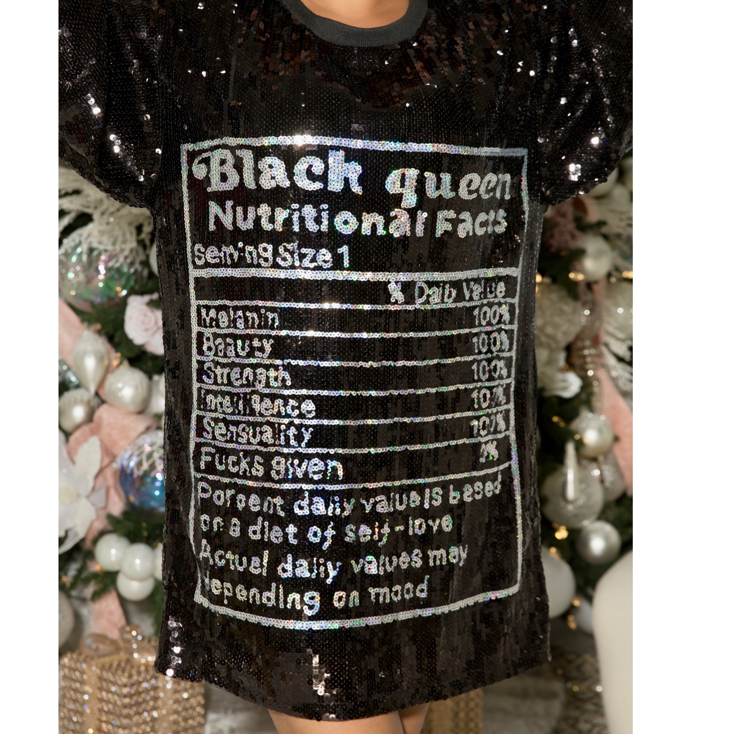 "Black Queen" Sequin Tunic