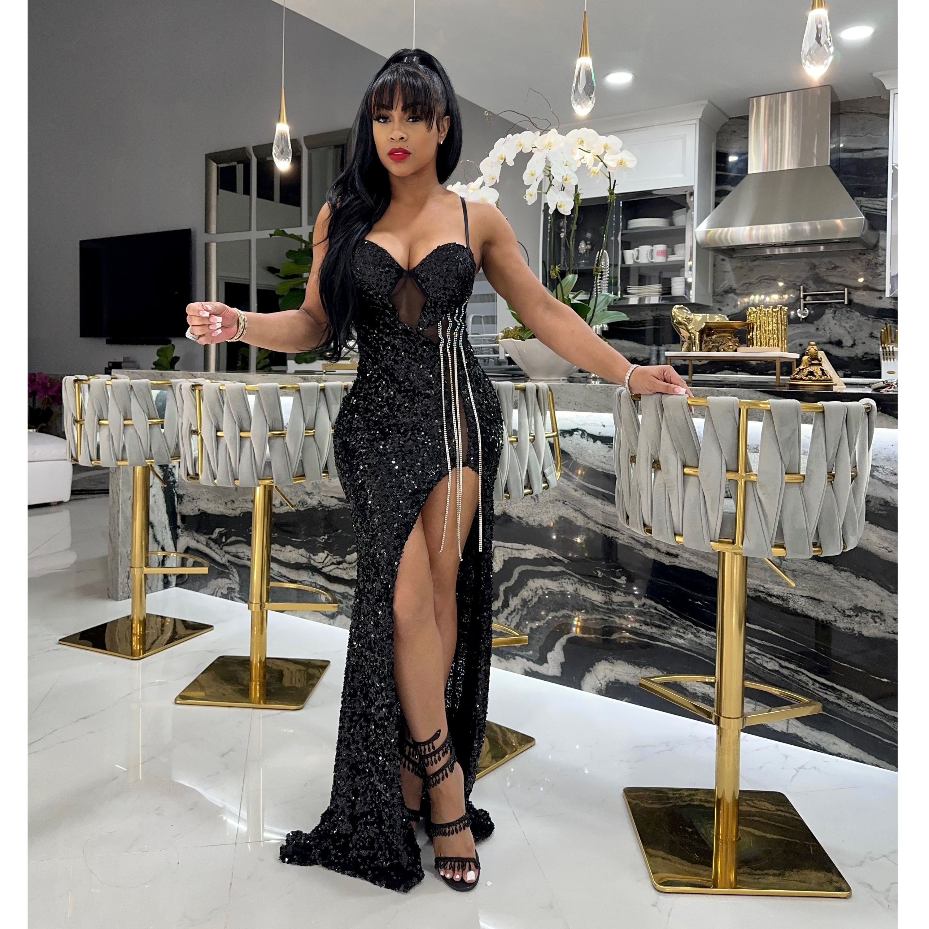 "RSVP" Sequin Dress